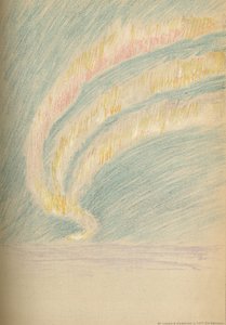 Stromen van het noorderlicht, 28 november 1893. Pastelschets, 1893 1897 door Fridtjof Nansen