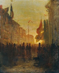 Feestelijke vlaggen door Friedrich Alois Schönn