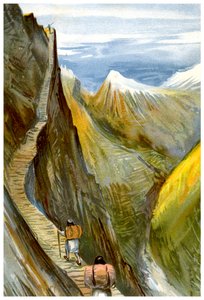 Het Nerpani-pad, Tibet, 1898 door Friedrich Arnold Brockhaus