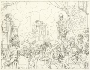 Illustratie voor Goethes Faust door Friedrich August Moritz Retzsch