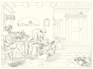 Illustratie voor Schillers Lied von der Glocke door Friedrich August Moritz Retzsch