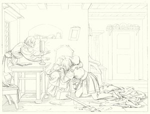 Illustratie voor Schillers Lied von der Glocke door Friedrich August Moritz Retzsch