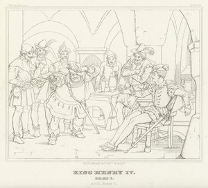 Koning Hendrik IV, Deel I, Act II, Scene 4 door Friedrich August Moritz Retzsch