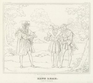 Koning Lear, Act IV, Scene 6 (gravure) door Friedrich August Moritz Retzsch