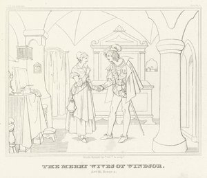 De Vrolijke Vrouwtjes van Windsor, Act III, Scene 4 (gravure)