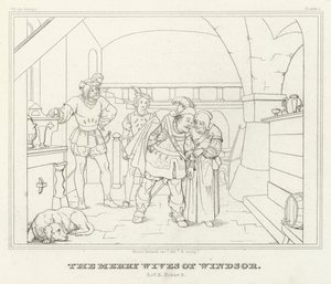 De Vrolijke Vrouwen van Windsor, Act II, Scene 2 (gravure)