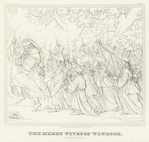 De Vrolijke Vrouwtjes van Windsor, Act V, Scene 3 (gravure)