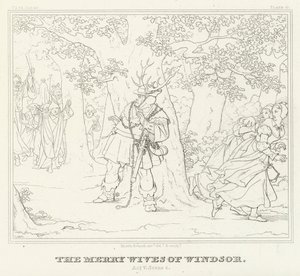 De Vrolijke Vrouwtjes van Windsor, Act V, Scene 4 (gravure)