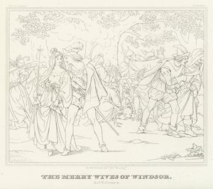De Vrolijke Vrouwen van Windsor, Act V, Scene 4 (gravure)