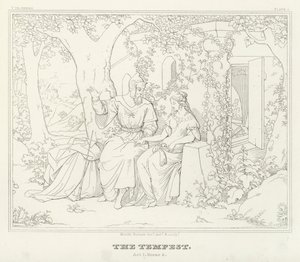 De Storm, Act I, Scene 2 door Friedrich August Moritz Retzsch