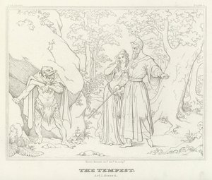 De Storm, Act I, Scene 2 door Friedrich August Moritz Retzsch