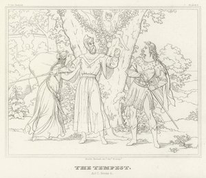 De Storm, Act I, Scene 2 door Friedrich August Moritz Retzsch