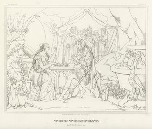 De Storm, Act V, Scene 1 door Friedrich August Moritz Retzsch