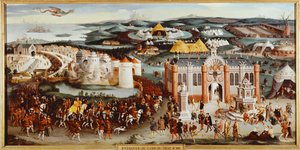 Ontmoeting van François I van Frankrijk en Hendrik VIII van Engeland in het Camp du Drap d