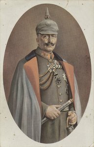 Reproductie naar geschilderd portret Wilhelm II van R. Grabendorff door Friedrich Bruckmann