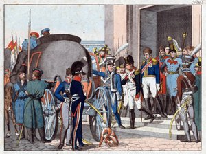 Het vertrek van Napoleon naar het eiland Elba door Friedrich Campe
