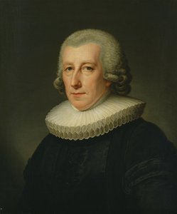Portret van Pastor Johann Bernhard Klefeker door Friedrich Carl Groger