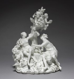 Bacchus en Venus, fabrikant Tournay Fabriek, België, ca. 1755 door Friedrich Elias I Meyer