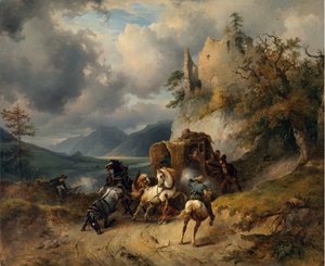 De overval door Friedrich Gauermann