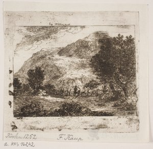 Landschap bij Wallenstadt door Friedrich Kaup