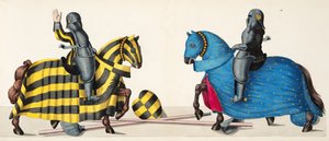 Twee ridders op een toernooi, plaat uit 