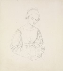 Portret van de vrouw van de kunstenaar, Nina, c. 1830 door Friedrich Overbeck