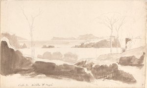 Uitzicht op de Eilanden Nisida en Capri door Friedrich Salathé