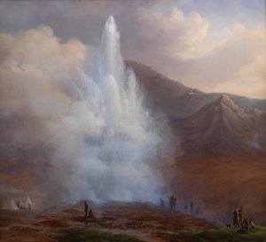 De Uitbarsting van de Grote Geiser in IJsland in 1834