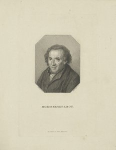 Portret van Moses Mendelssohn 1729-1786, 1818 door Friedrich Wilhelm Bollinger