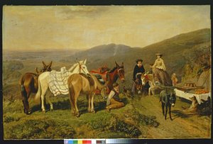 In de Malvern Hills, 1858 door Friedrich Wilhelm Keyl