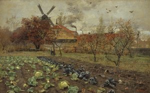 Uitzicht op Amerikavej in Kopenhagen door Frits Thaulow