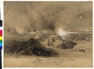 Belegering van Komorn door de k.k. troepen in april 1849 door Fritz L