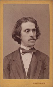 Portret van de componist Josef Strauss 1827-1870, c. 1868 door Fritz Luckhardt