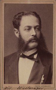 Portret van de componist Wilhelm Westmeyer, 1829-1880 door Fritz Luckhardt