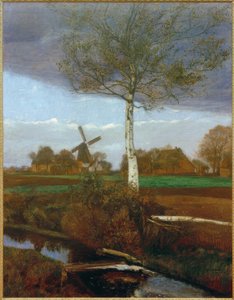 Herfst in de hei door Fritz Mackensen