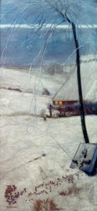 Kindergraf in de sneeuw door Fritz Mackensen