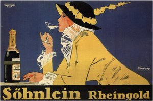 reclame voor mousserende wijn Sohnlein Rheingold