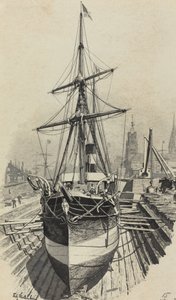 Emigrantenschip door Fritz Stoltenberg