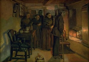Bij een sterfbed door Fritz Syberg