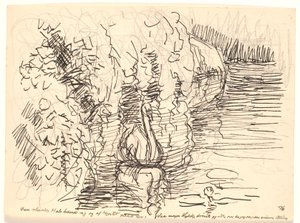 De slanke hals verhief zich... door Fritz Syberg