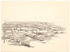 Studie voor een moezellandschap door Fritz Syberg
