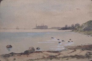 Het Strand, Kronberg Helsinger door Fritz Syberg