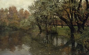 Herfstdag bij de Akerselva door Fritz Thaulow