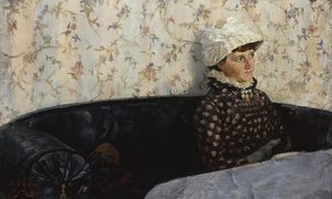 Ingeborg op de bank, Sandø door Fritz Thaulow
