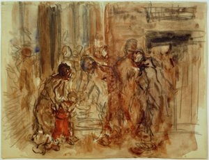 Aanbidding van de drie koningen door Fritz von Uhde