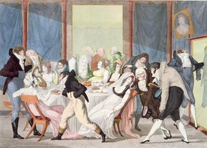 Een Parijse theepartij, ca. 1800