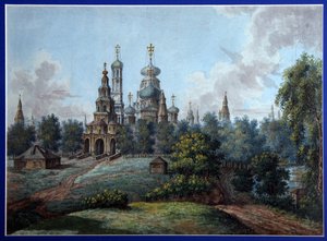 Het klooster van Nieuw Jeruzalem door Fyodor Alexeyev