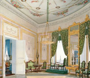 Hoek woonkamer van het Nicolaaspaleis in het Kremlin van Moskou