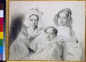 Portretten van de gravinnen Praskovia, Nadezhda en Maria, dochters van prins Piotr Viazemski