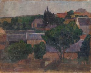 Dorp in Bretagne door G.F. Clement